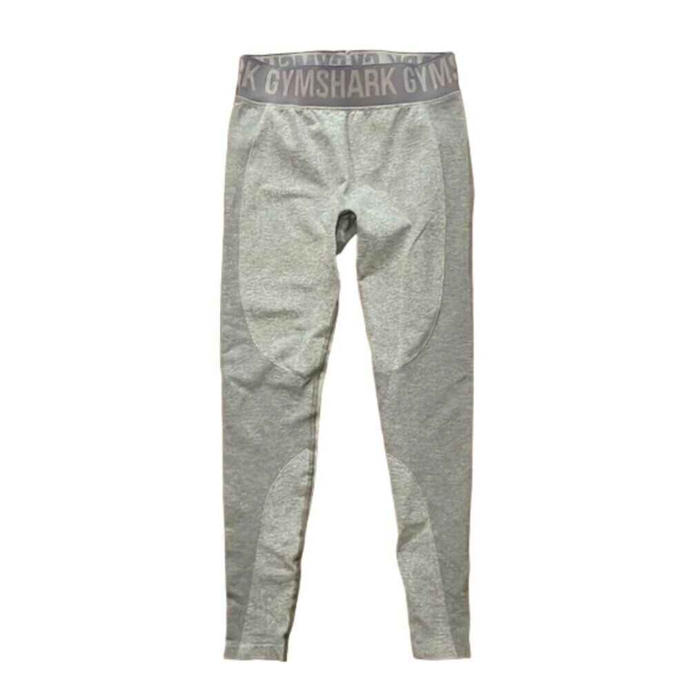 Gymshark Flex Seamless Leggings XS Gray Marl Low Mid Rise Contrast Contour